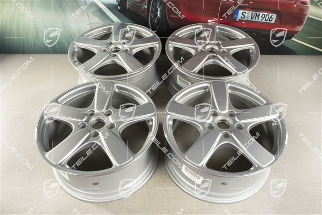 19" komplet felg Cayenne Sport Classic II, 8,5J x 19 ET59, GT Silver Metallic