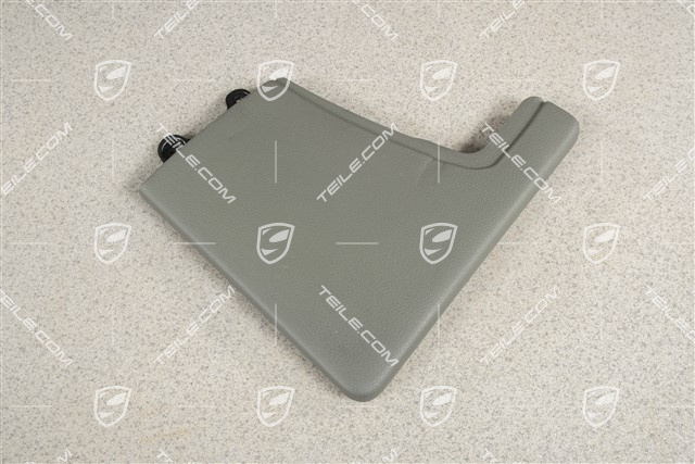 Centre console, Lateral cover, Leatherette, Stone grey, L