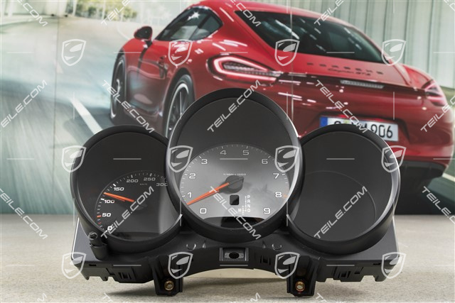 Instrument cluster, PDK transmission, silver face gauges