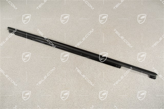 Moulding, Door channel, incl. sealing, front, Black, R