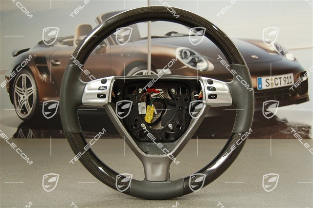 Lenkrad, 3-Speichen, CARBON, Multifunktion Touch & Feel, für Schaltgetriebe, Steingrau Lenkrad, 3-Speichen, CARBON, Multifunktion Touch & Feel, für Schaltgetriebe, Steingrau