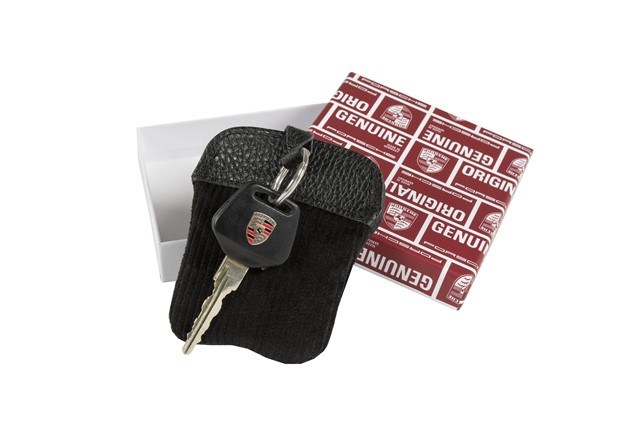 Porsche Classic Schlüssel-Etui, mit geprägtem Porschewappen, Cordsamt