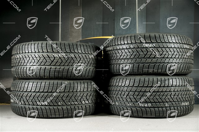20" koła zimowe Cayenne COUPE Sport, komplet, felgi 9J x 20 ET50 + 10,5J x 20 ET55 + NOWE opony zimowe Pirelli 275/45 R20 + 305/40 R20, z czujnikami ciśnienia