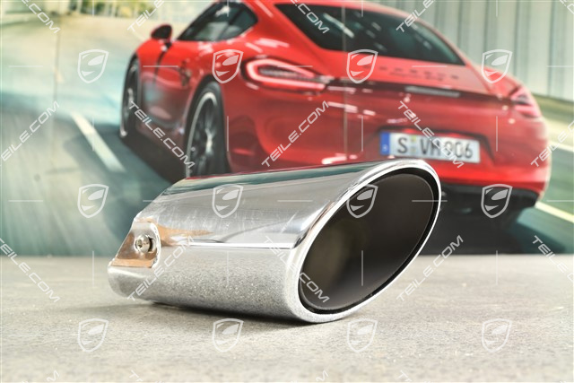 Sport tailpipe, 4-pipe look, Chrome, outer, L