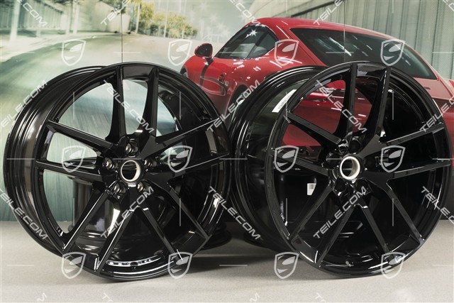 20" Felgensatz Macan S, 9J x 20 ET26 + 10J x 20 ET19, schwarz hochglanz