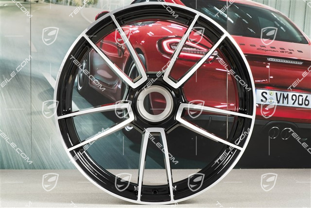 20-inch Turbo S wheel rim, 9J x 20 ET41, black high gloss
