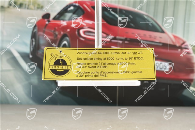 Sticker / badge, Ignition point