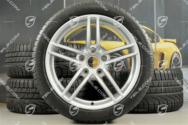 19-inch Carrera winter wheel set, 8,5J x 19 ET54 + 11J x 19 ET69, winter tyres 235/40 R19 + 285/35 R19