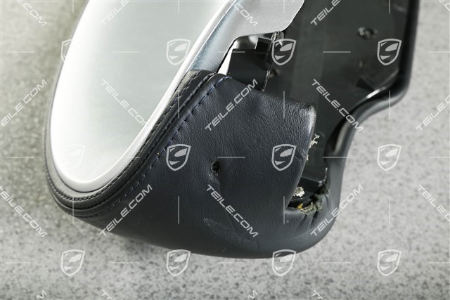 Dashboard trim / Instrument cluster cover, Leather, metropolblau