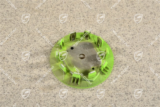 Hub cap, Concave, Coloured Crest, Lizard green