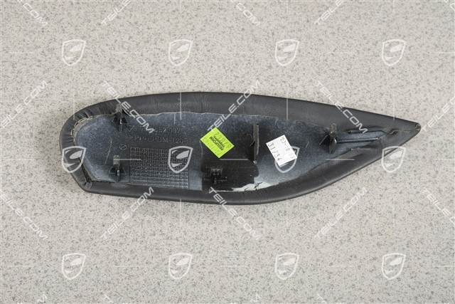 Centre console cover, Lateral, Leather, Metropole blue, L