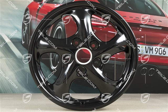 17" Felge Carrera, 8,5J x 17 ET50, schwarz hochglanz