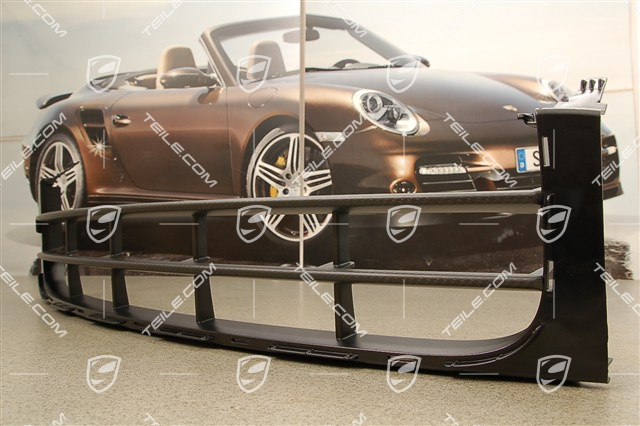 GT2 RS Ramka mocująca / kratka, czarna satyna + carbon, środkowa