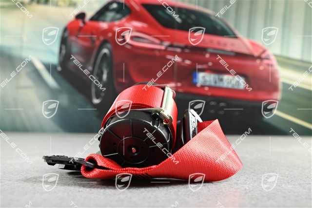 Coupe, Seat belt, rear, Guards Red, L=R