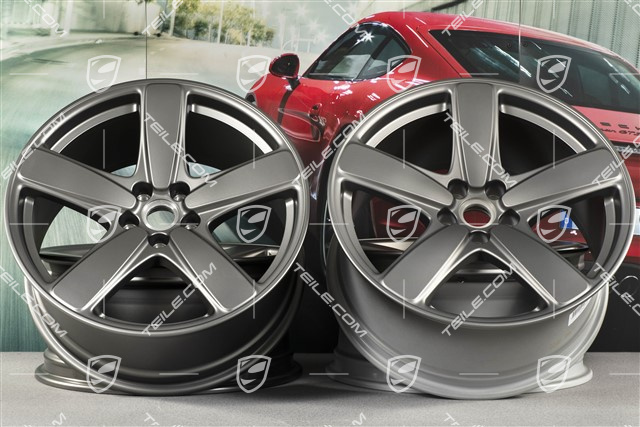 19" Komplet felg Macan SportClassic, 8J x 19 ET21 + 9J x 19 ET21, Platynowe półmat