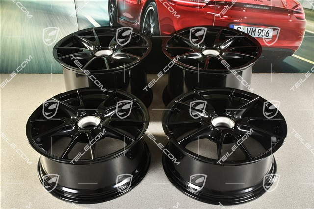 19" GT3 II Felgensatz, vorne 8,5J x 19 ET53 + hinten 12J x 19 ET63, schwarz hochglanz