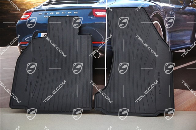 Fußmattensatz Gummi, für 997 cabrio/targa mit BOSE Sound-System, zweiteilig Fußmattensatz Gummi, für 997 cabrio/targa mit BOSE Sound-System, zweiteilig