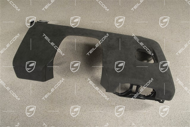 Dashboard trim lower part, Alcantara, Black