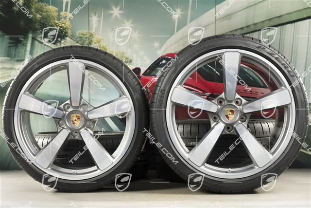 20"+21" koła letnie, komplet Carrera Exclusive Design, felgi 8,5J x 20 ET53 + 11,5J x 21 ET67 + NOWE opony letnie Pirelli 245/35 R20 + 305/30 R21, z czujnikami ciśnienia