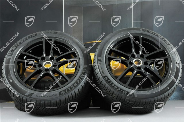 20-inch Cayenne COUPE Sport winter wheel set, rims 9J x 20 ET50 + 10,5J x 20 ET55 + Michelin winter tyres 275/45 R20 + 305/40 R20, with TPMS, black high gloss
