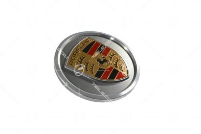 Wheel hub cap set, crest coloured, Platinsilver / silver