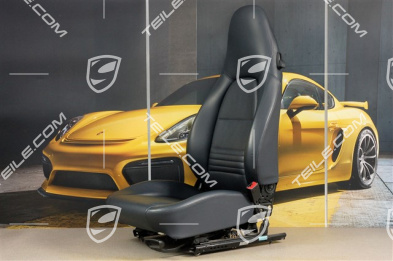 Seat, manual adjustable, heating, leather/leatherette, Metropole blue, R