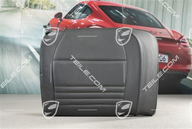 Back seat backrest, leather, black, Cabrio, R