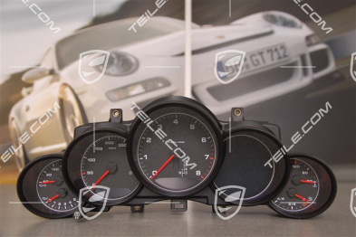 Instrument cluster, black face gauges, PDK, Diesel/3.6