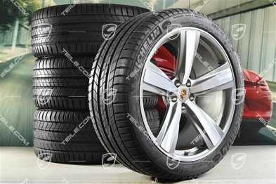 21" Exclusive Design Sport Sommerräder, Felgen 9,5J x 21 ET27 + 10J x 21 ET19 + NEUE Michelin Sommerreifen 265/40 R21 + 295/35 R21, Platinsilber, mit RDK-Sensoren