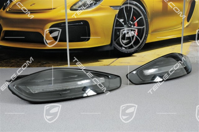 Rear lights, darkened / black, set, L+R