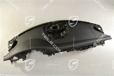 Dashboard trim, upper part, leather, black