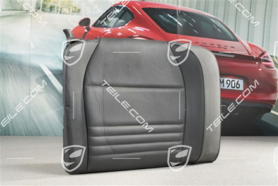 Back seat backrest, leather, black, Cabrio, R