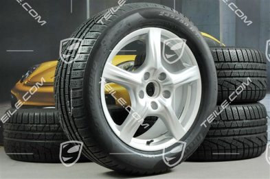 18" Panamera Winterräder Satz, 8J x 18 ET 59 + 9J x 18 ET 53, mit Pirelli Sottozero II Winterreifen 245/50 R18 + 275/45 R18, ohne RDK-Sensoren
