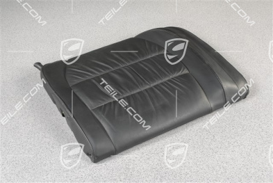 Back seat backrest, Draped leather, black, Cabrio, R