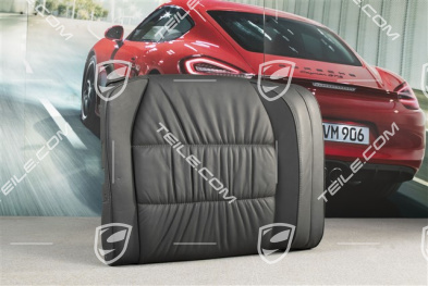 Notsitzrückenlehne, Raffleder, schwarz, Coupe, R