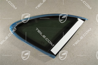 Side window with moulding, aluminium package Chrom look, Dark tinted, R