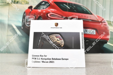 Licence key for PCM 3.1 Navigation database Europe