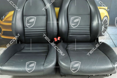 Seats, el. adjustable, leather, Metropole blue, set (L+R)