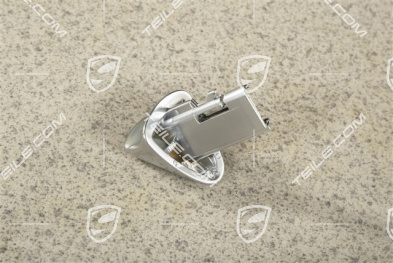 Seat tilting handle / control button, Galvano silver, L