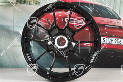 20" wheel rims set 911 Turbo S Exclusive Design, rims 11,5J x 20 ET56 + 9J x 20 ET51, black high-gloss