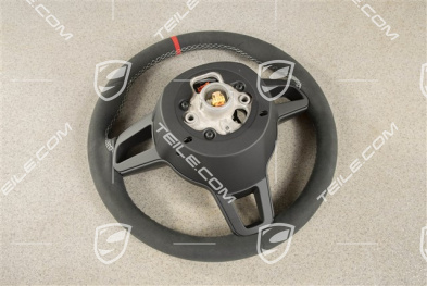 Sportlenkrad GT, Alcantara, Schwarz/Silber, 12-Uhr Markierung Rot