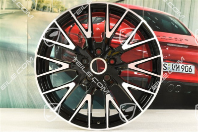 21" Felga Panamera Exclusive Design, 9,5J x 21 ET71, czarny wysoki połysk