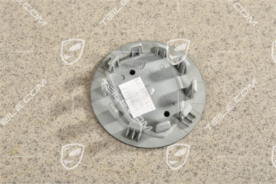Center cap, concave,  coloured crest, black satin mat