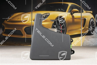Centre console, Lateral cover, Leatherette, Black, R