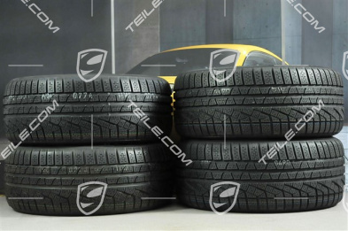 18" Panamera Winterräder Satz, 8J x 18 ET 59 + 9J x 18 ET 53, mit Pirelli Sottozero II Winterreifen 245/50 R18 + 275/45 R18, ohne RDK-Sensoren