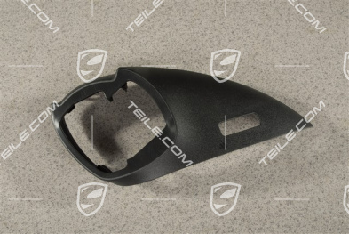Spiegel, Blende unten, Elektrisch anklappbar, Schwarz, L