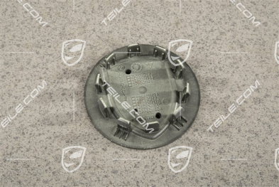 Hub cap, concave, crest Black / Silver, Titanium dark