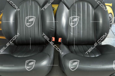 3200GT Seats, el adjustable, heating, leather, memory, Black, set (L+R)