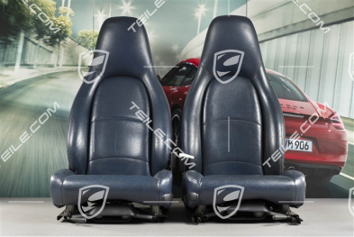 Seats, el. adjustable, Heating, leather/leatherette, Midnight blue, set (L+R)