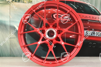 20"+21" GT3RS komplet felg, felgi 10J x 20 ET45 + 13J x 21 ET31, czerwone Pyrored